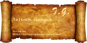 Teltsch Gyöngyi névjegykártya